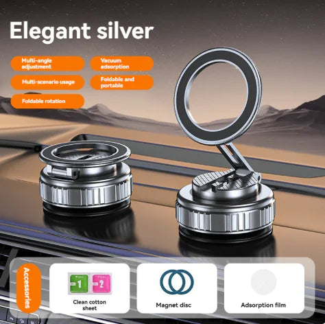 Magnetic Car Phone Holder – Vacuum Adsorption Mount