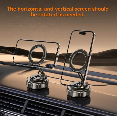 Magnetic Car Phone Holder – Vacuum Adsorption Mount