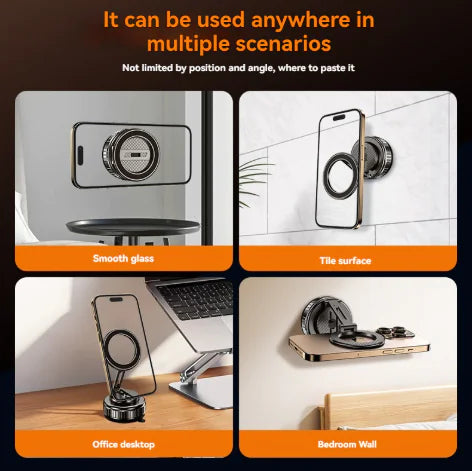 Magnetic Car Phone Holder – Vacuum Adsorption Mount